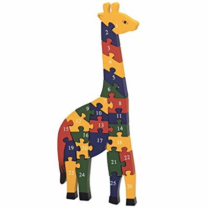 77: Wooden Giraffe Shape Puzzle