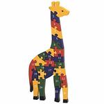 Wooden Alphabet Giraffe Puzzle - Learn ABCs and 123s