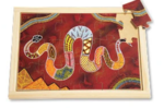 Aboriginal Style Puzzle - Snake