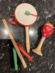 Wooden musical instrument set