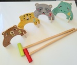 Wooden Animal Croquet Set