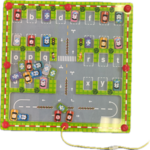 Magnetic alphabet cars