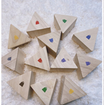 Montessori Triangular Wooden Weight Memory Blocks 