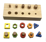 Wooden nuts and bolts screw board
