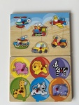 2 Puzzle Set -  Animal & Transport